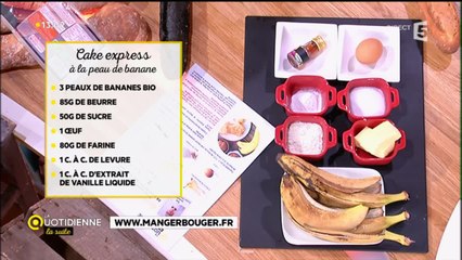 Recette : cake express à la peau de banane