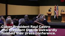 Obama and Castro share awkward end to joint press conference[1]