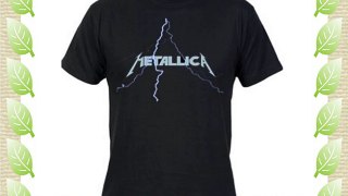 Camiseta Metallica Rayo (Diseño mxgames.es) (Talla: Talla M Unisex Ancho/Largo [53cm/72cm]