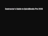 PDF Contractor's Guide to QuickBooks Pro 2010 PDF Book Free