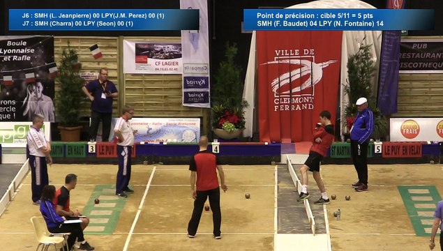 Second tour, point de précision, Finale N4 Saint-Martin en Haut contre Le Puy, Sport Boules, Clermont-Ferrand 2016