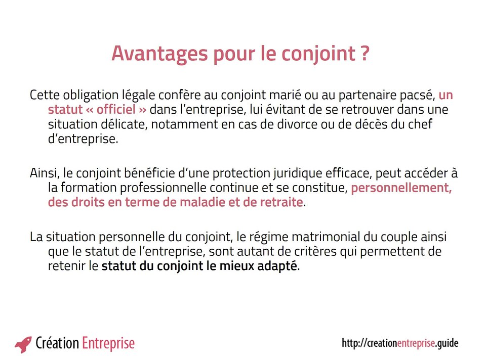 Atelier social 2 - Quel statut pour votre conjoint ?