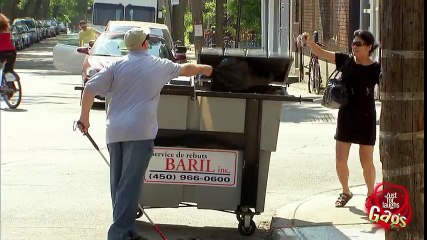 Garbage Juice Sprayed on People Prank