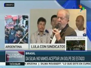 Lula: No vamos a aceptar un golpe de Estado