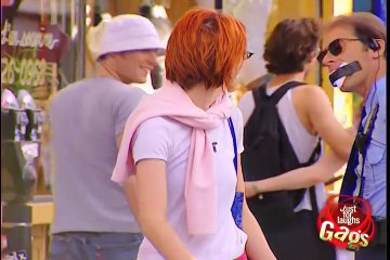 Police officer cuffed to tree