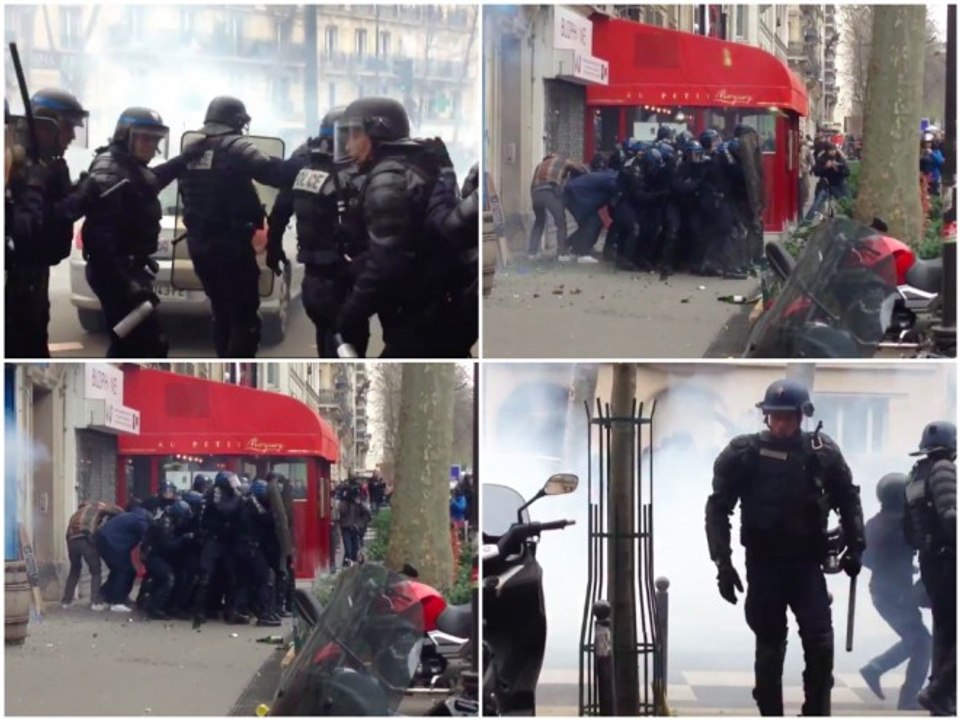 Violences en marge de la manifestation lycéenne du 24 mars à Paris