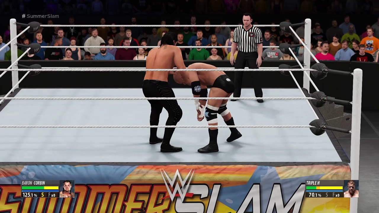 WWE 2K16 baron corbin v HHH