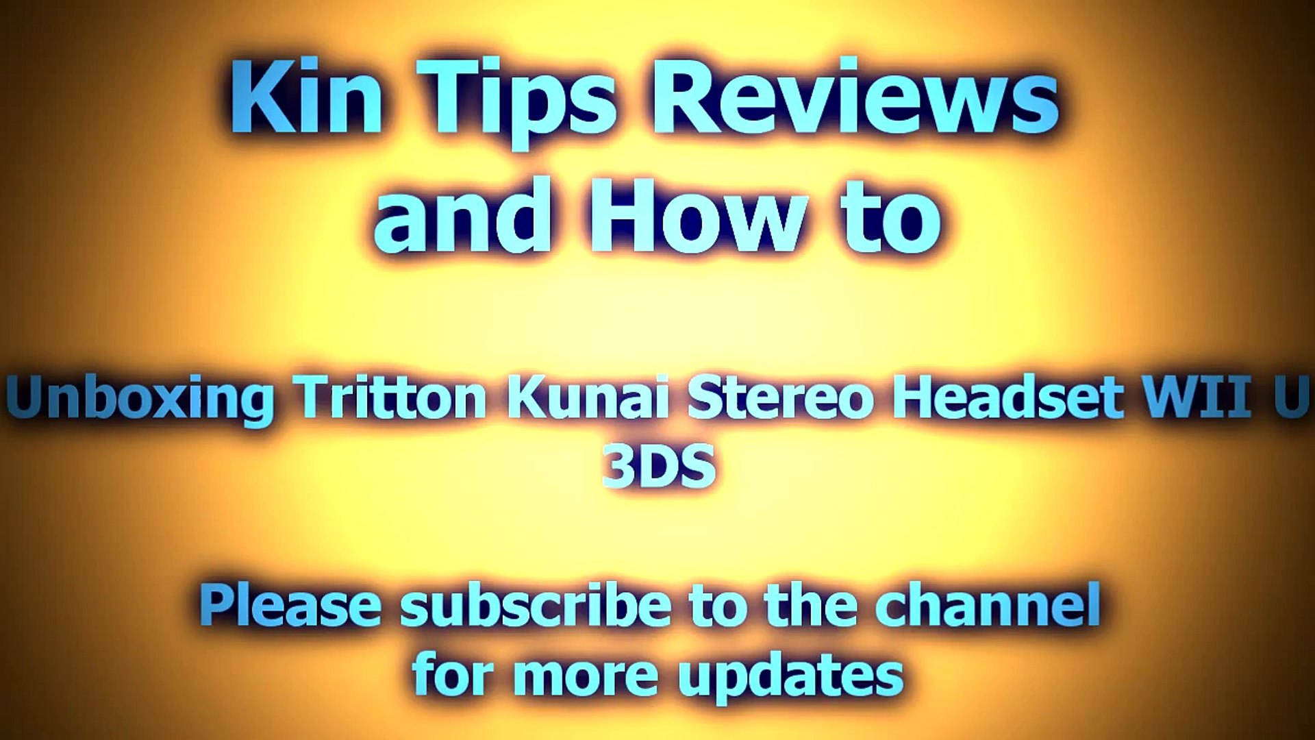 Unboxing Tritton Kunai Stereo Headset WII U Nintendo 3DS Voice Chat Network  - video Dailymotion