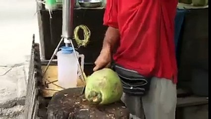 Fast Way to get Water Out of a Coconut