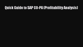 Download Quick Guide to SAP CO-PA (Profitability Analysis)  Read Online