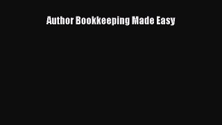 Download Author Bookkeeping Made Easy  Read Online