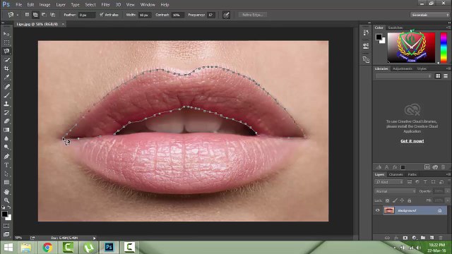 Lecture 30 how to Change lips colour in adobe photoshop CC in urdu hindi