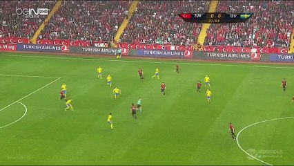Cenk Tosun  Goal - Turkey 1 - 0 Sweden 24.03.2016