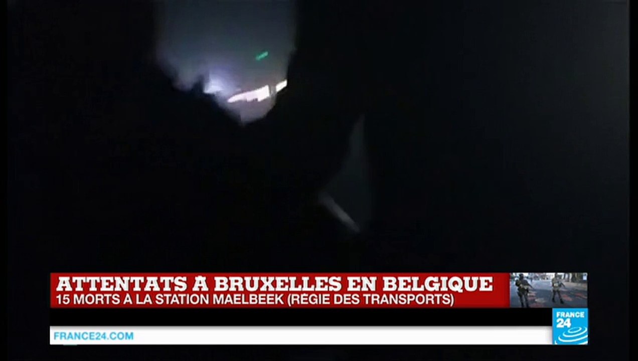 Attentats à Bruxelles : images à l\'intérieur de la station de métro de Maelbeek, touchée par une e