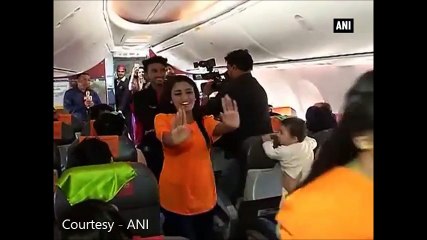 Holi Celebration In Spice Jet Flight