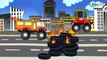 ✔ New Racing Monster Trucks with Monster Truck Bus at the City of Cars. Cartoons for Child