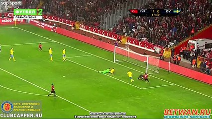 Cenk Tosun Super Chance (Increadible Missed) Turkey (1-0) Sweden 24.03.2016
