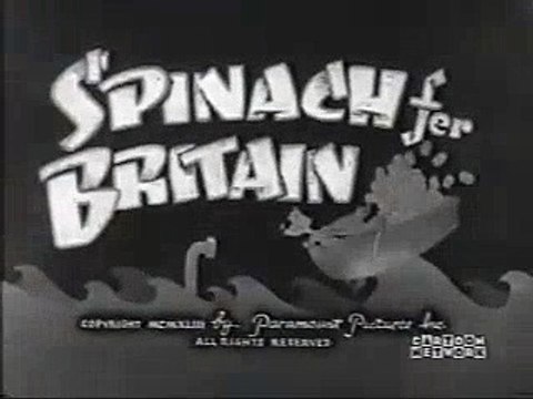 Popeye cartoon 'Spinach fer Britain' Popeye Cartoon