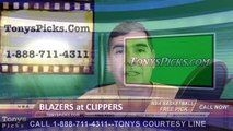 LA Clippers vs. Portland Trailblazers Free Pick Prediction NBA Pro Basketball Odds Preview 3-24-2016