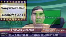 Indiana Pacers vs. New Orleans Pelicans Free Pick Prediction NBA Pro Basketball Odds Preview 3-24-2016