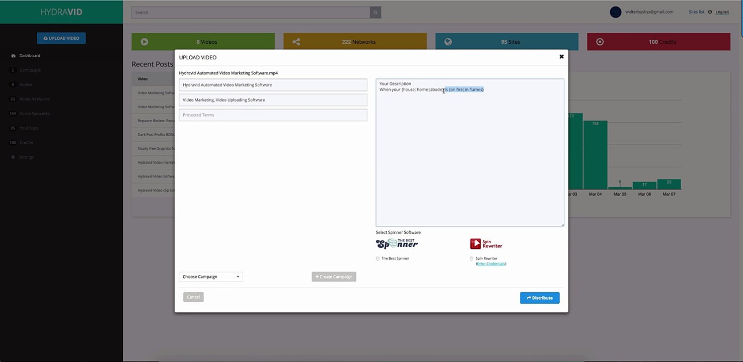 Uploading Videos With Hydravid Video Uploading Software