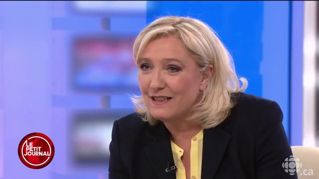 L'interview de Marine Le Pen à Radio-Canada - Le Petit Journal du 24/03 - CANAL +