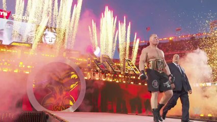 The Beast Incarnate makes his championship entrance at WrestleMania 31- Slow Mo Replay