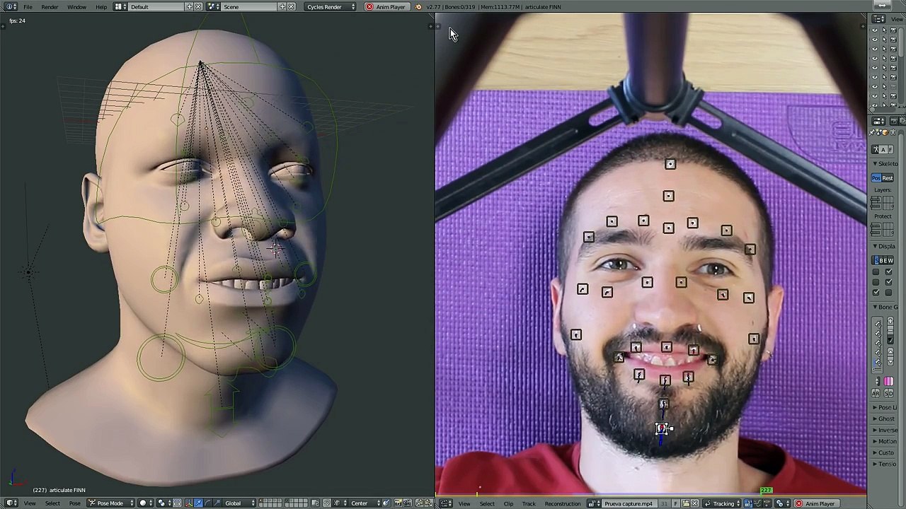 Hybrid facial animation system | Blender