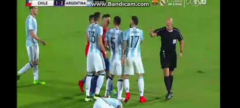 Alexis Sanchez Horror FOUL | Chile 1-2 Argentina 25-03-2016