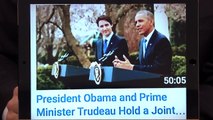 Screengrabs: President Obama and Prime Minister Trudeau Hold a Joint