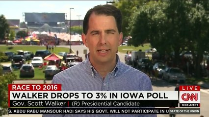 Wisconsin Gov. Scott Walker Only Polling at 2 Percent Nationally (09-14-15)
