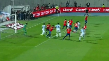 Gol de Gabriel Mercado - Chile 1-2 Argentina (Copa del Mundo Clasificación 2016)