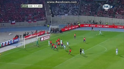 Chile vs Argentina 1-2 goal by Mercado  25.03,2016