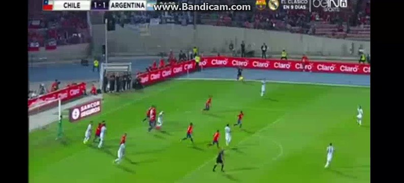 Sergio Aguero Amazing Goal HD - Chile 1-3 Argentina 25-03-2016