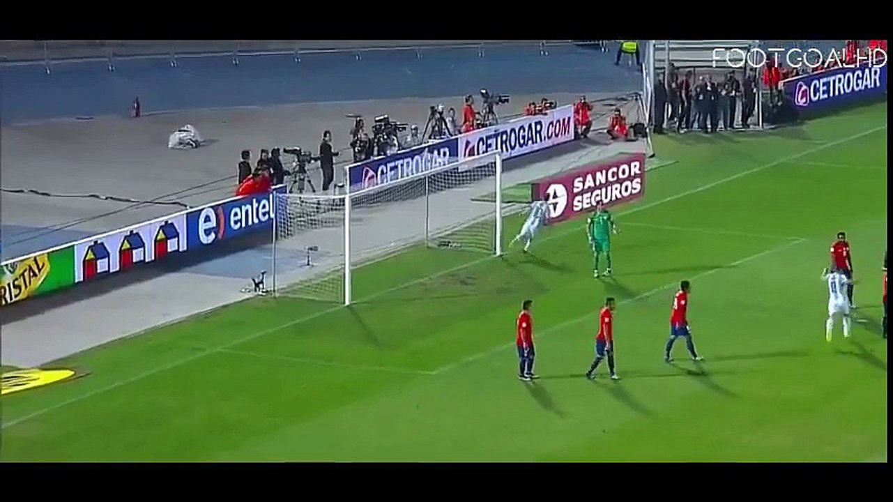 Angel Di Maria Goal - Chile vs Argentina 1-1 - 24-3-2016 [World Cup Qualification]