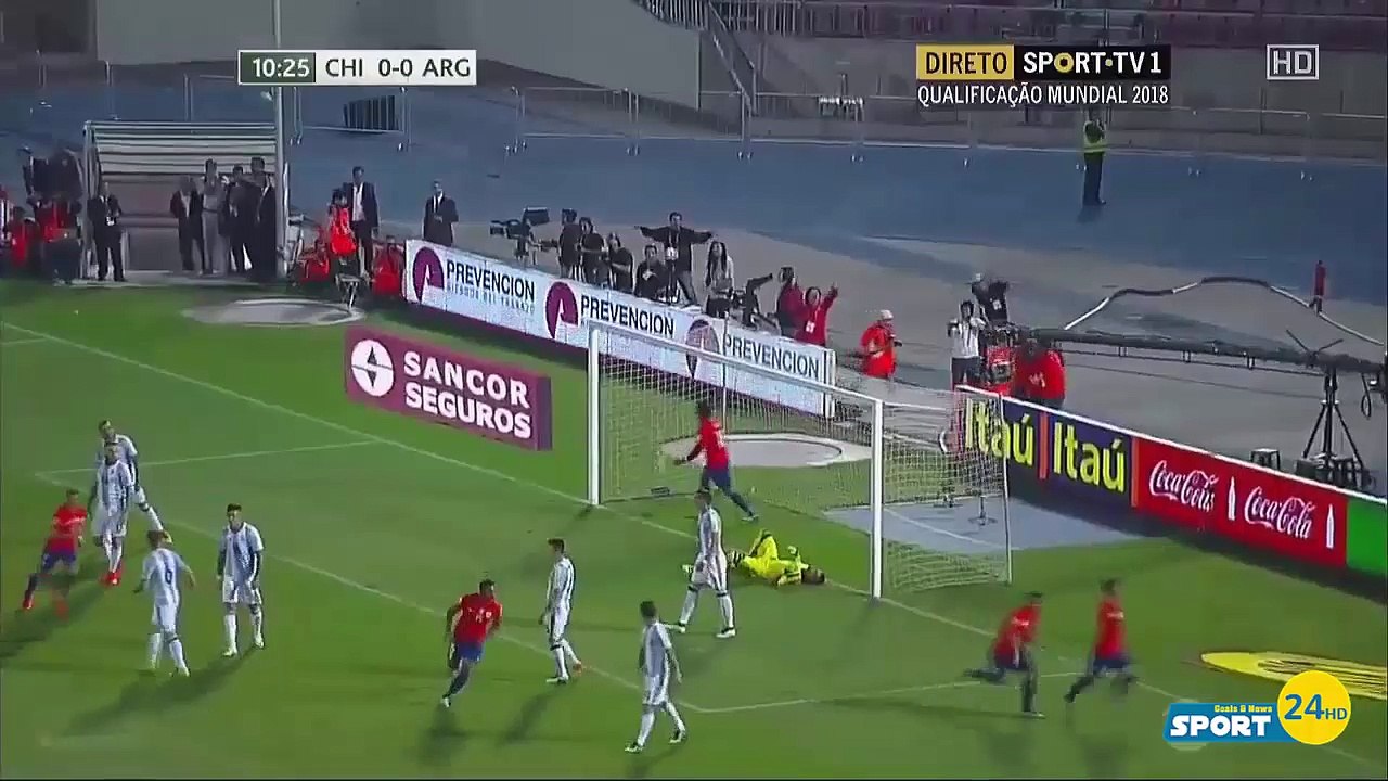 All Goals 1st half - Chile 1-2 Argentina 25.03.2016