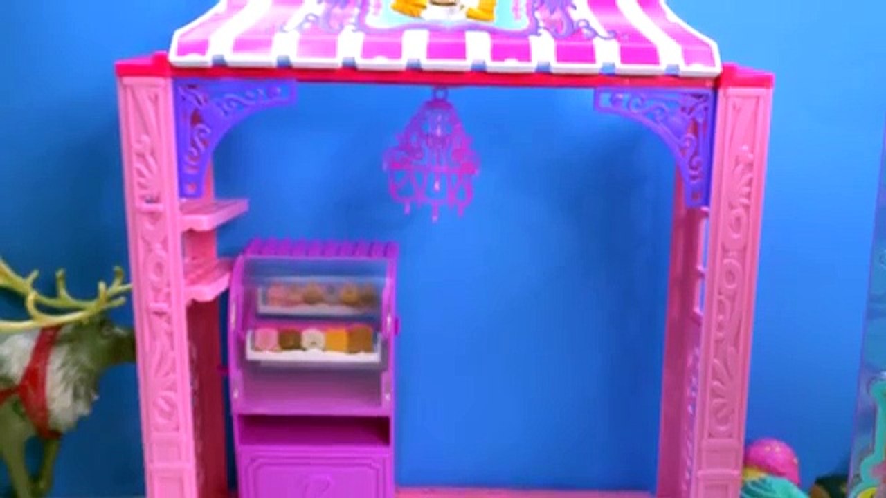 Barbie in Princess Power vs Maleficent. Super Sparkle saves Frozen Elsa Anna from spell at party.