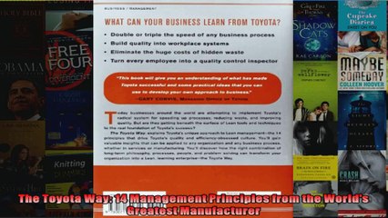 The Toyota Way 14 Management Principles from the Worlds Greatest Manufacturer