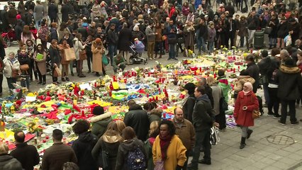 Crowds gather in Brussels to pay tribute to attack victims
