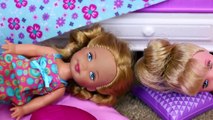 Frozen Kids Sleepover PART 2 Barbie Kelly Dolls Prank Stacie Prank Calls Spiderman Barbie