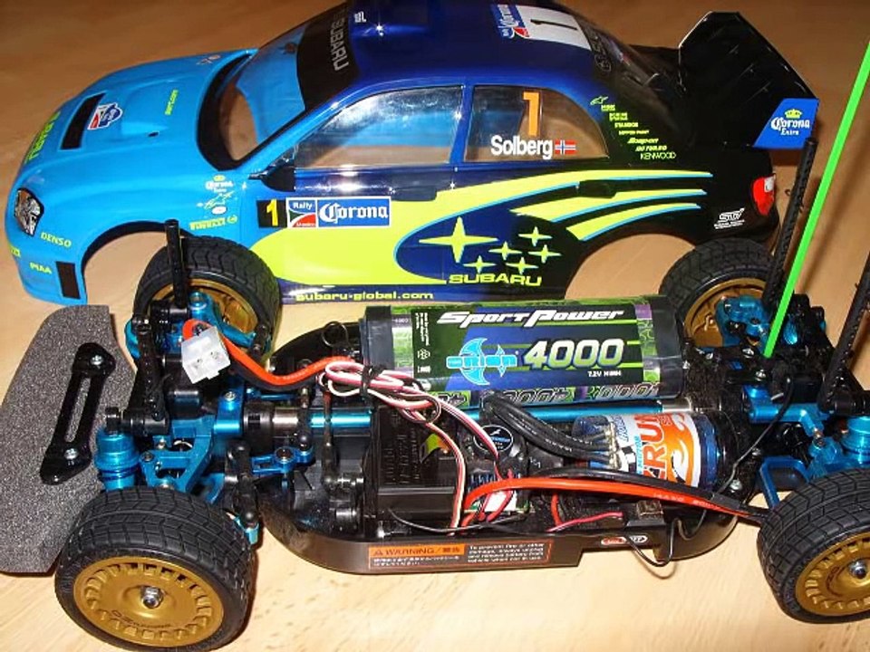 Tamiya TT 01 ezrun brushless 5.5T test run, speed test
