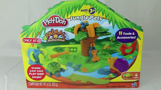 Play Doh Jungle Pets Animal Activities Play-Doh Elephant, Turtle, Monkey Animal Playdough