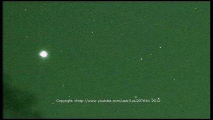 UFO - OVERTAKES SATTELITE, SPEEDS INTO DEEP SPACE.