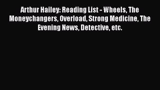 [PDF] Arthur Hailey: Reading List - Wheels The Moneychangers Overload Strong Medicine The Evening
