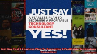 Just Say Yes A Fearless Plan To Becoming A Profitable Technology Consultant