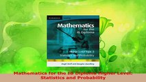 Download  Mathematics for the IB Diploma Higher Level Statistics and Probability Download Full Ebook