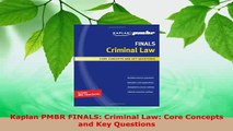 Download  Kaplan PMBR FINALS Criminal Law Core Concepts and Key Questions PDF Full Ebook