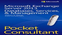 Read Microsoft Exchange Server 2013 Pocket Consultant Databases  Services    Management Ebook pdf