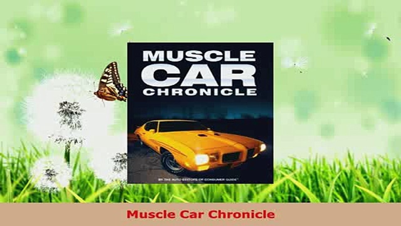 PDF  Muscle Car Chronicle PDF Book Free