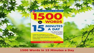 PDF  1500 Words in 15 Minutes a Day Read Full Ebook